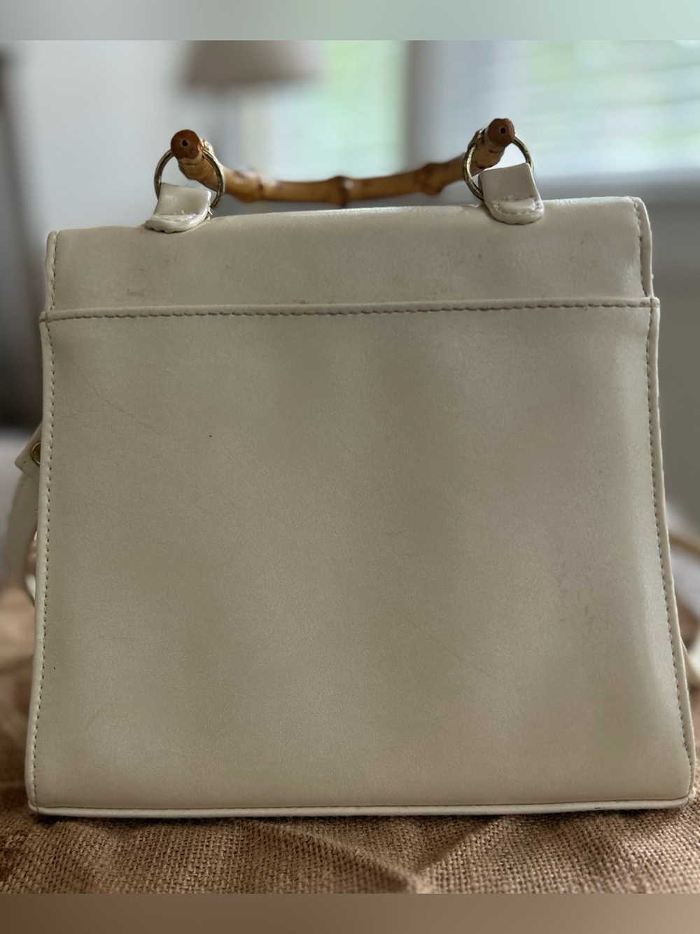Accessory Works Cream Bag With Bamboo Handle and 44” Removable Strap - Picture 2 of 6